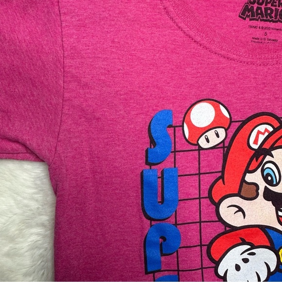 Super Mario T-Shirt Pink Size 5 - Picture 5 of 16